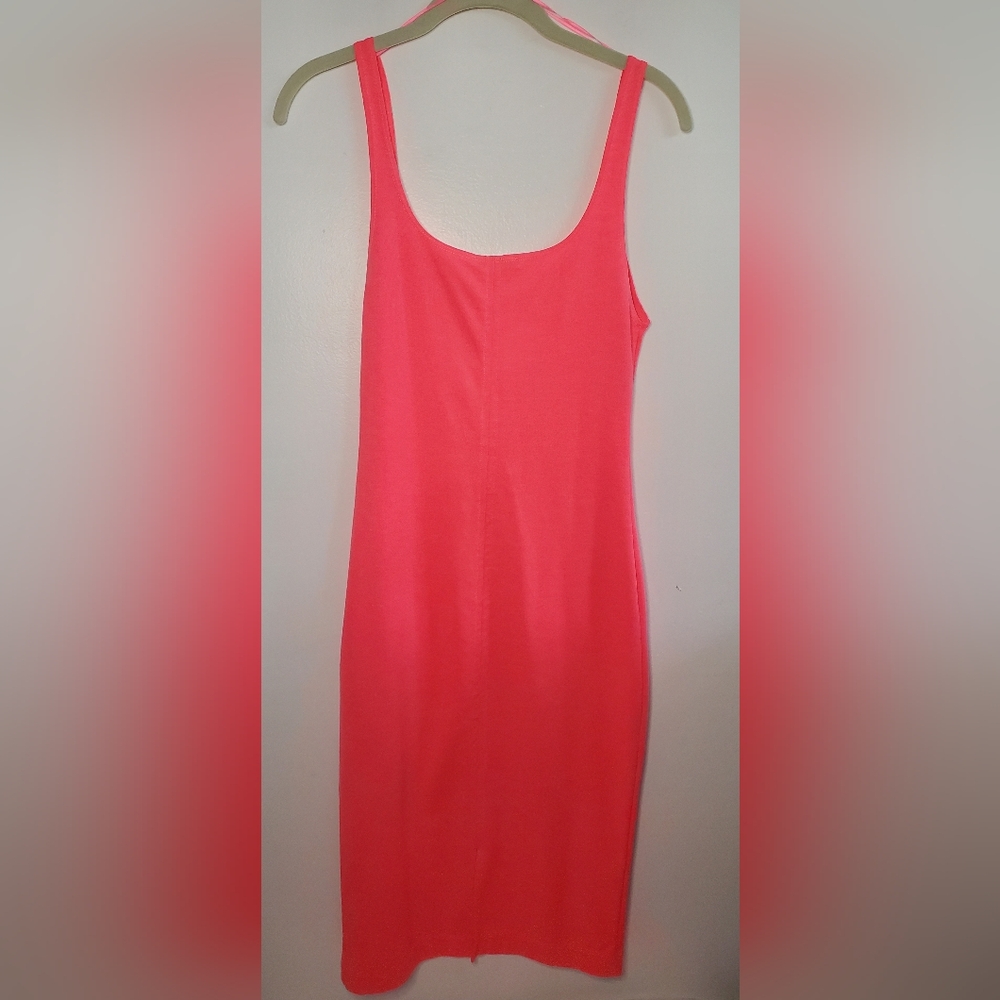 ZARA-size M- bodycon pink cotton dress -sleveless